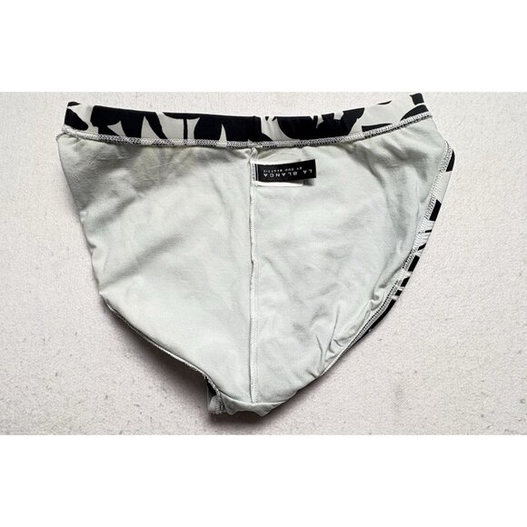 LA BLANCA Women Bikini Bottom Sz 10 White Black Floral Beach Pool Vacation 77-42 - Picture 9 of 9